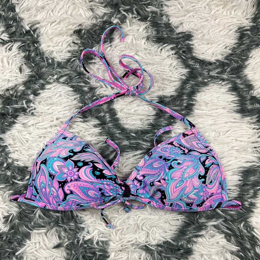 Express Swim Women's Bikini Swim Top Size Medium Tie Strap